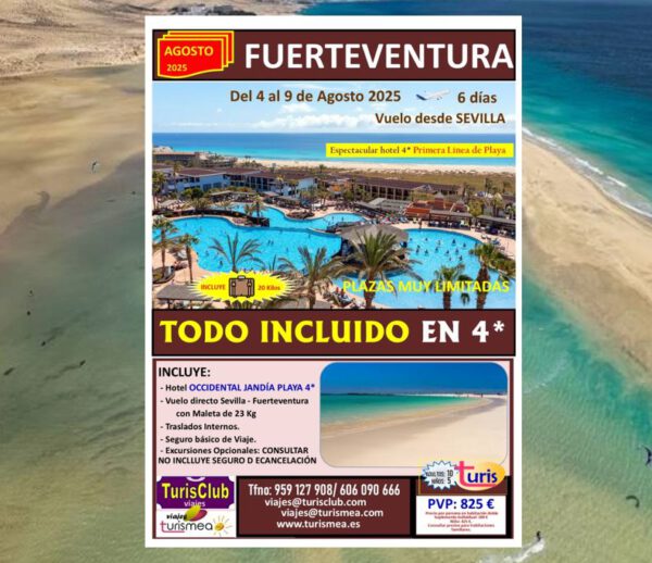 FUERTEVENTURA – 4 AL 9 AGOSTO 2025