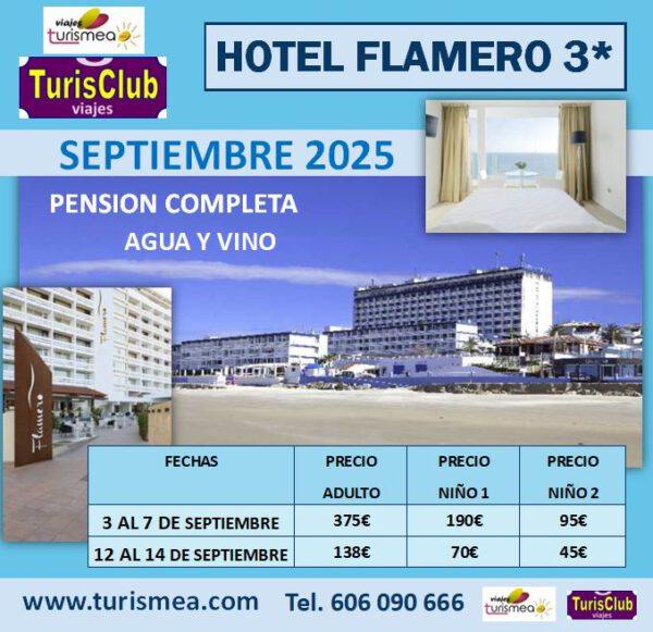 HOTEL FLAMERO 3* – SEPTIEMBRE 2025