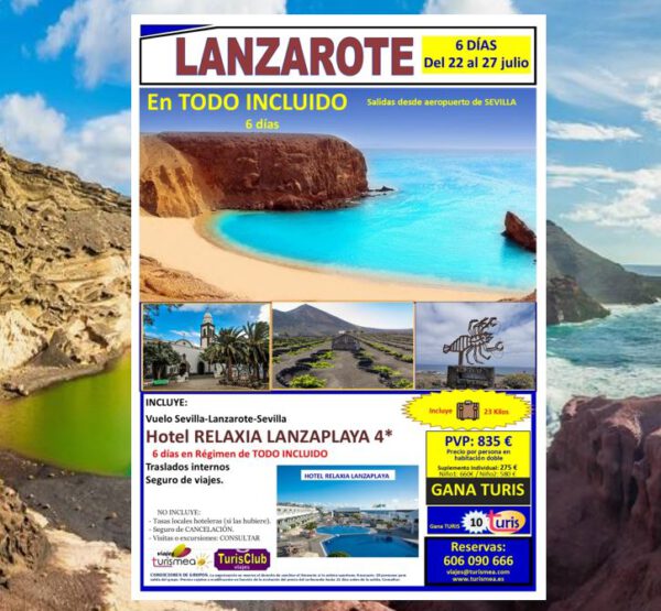 LANZAROTE – 22 AL 27 JULIO 2025