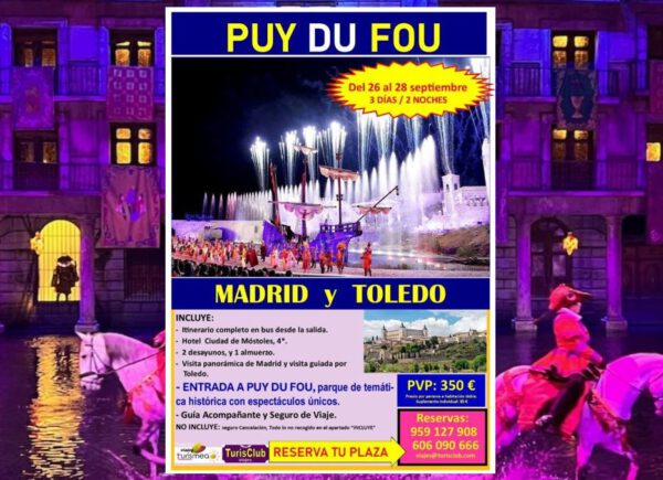 PUY DU FOU – 26 AL 28 SEPTIEMBRE 2025