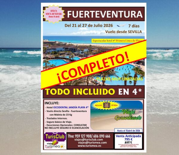 FUERTEVENTURA – 21 AL 27 JULIO 2026