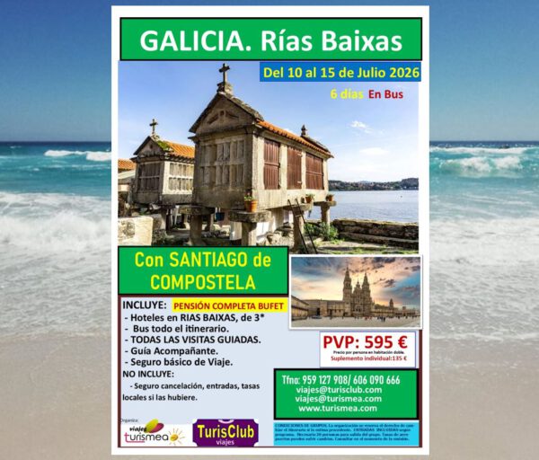 GALICIA – 10 AL 15 JULIO 2026