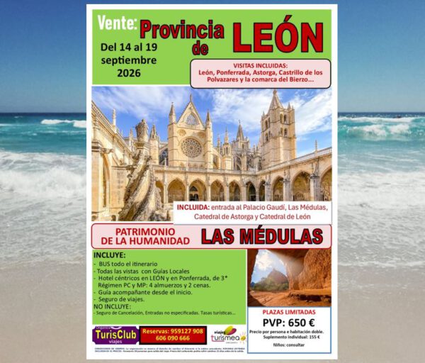 PROVINCIA DE LEÓN – 14 AL 19 SEPTIEMBRE 2026
