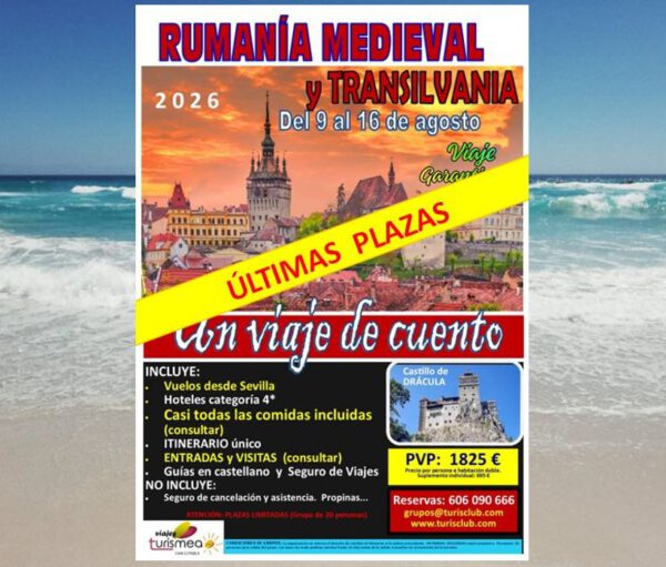 RUMANIA MEDIEVAL Y TRANSILVANIA – 9 AL 16 DE AGOSTO 2026