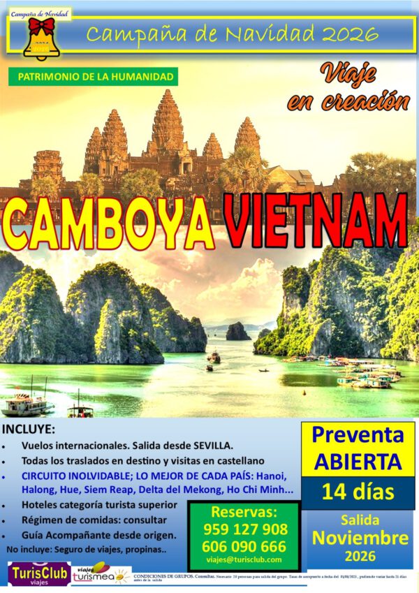 CAMBOYA VIETNAM – NOVIEMBRE 2026