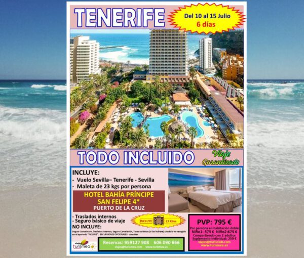 TENERIFE – 10 AL 15 JULIO 2026