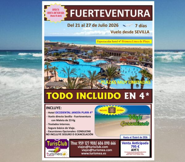 FUERTEVENTURA – 21 AL 27 JULIO 2026