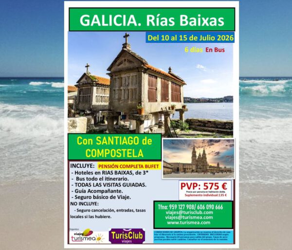 GALICIA – 10 AL 15 JULIO 2026