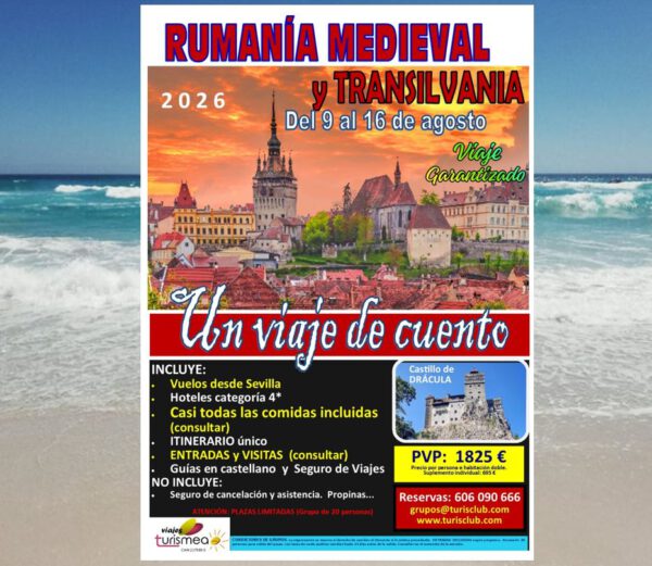 RUMANIA MEDIEVAL Y TRANSILVANIA – 9 AL 16 DE AGOSTO 2026